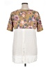 Potter's Pot Floral Brown Short Sleeve Blouse Size 1X - photo 2