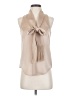 Equipment 100% Polyester Tan Sleeveless Blouse Size XXS - photo 1