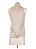 Equipment 100% Polyester Tan Sleeveless Blouse Size XXS - photo 2