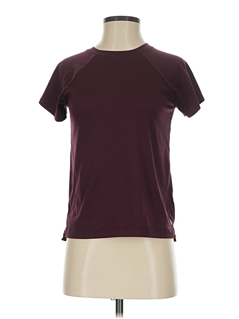 Pre-owned Prana Active T-shirt In Burgundy