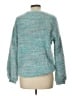 Candie's 100% Polyester Chevron-herringbone Teal Pullover Sweater Size L - photo 2