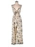 ASOS 100% Polyester Animal Print Ivory Jumpsuit Size 6 - photo 1