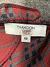 Thakoon Plaid Burgundy Long Sleeve Blouse Size 10 - photo 7