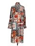Unbranded 100% Polyester Print Orange Casual Dress Size S - photo 2