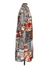 Unbranded 100% Polyester Print Orange Casual Dress Size S - photo 4