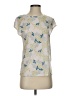 Ted Baker London 100% Polyester Blue Silver Short Sleeve Top Size 2 (0) - photo 1