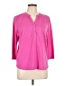 Rafaella Pink 3/4 Sleeve Top Size L - photo 1