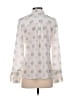 Ecru Print Ivory Long Sleeve Blouse Size S - photo 2