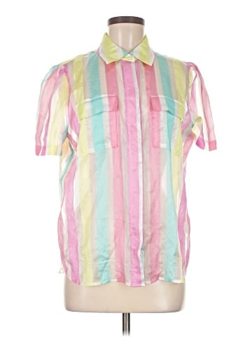 Halogen Short Sleeve Button-Down Shirt (view 1)