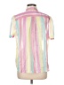 Halogen Color Block Pink Short Sleeve Button-Down Shirt Size M - photo 2