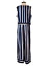 Passport 100% Polyester Stripes Blue Jumpsuit Size S - photo 2