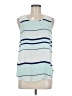0+0 exclusively for Stitch Fix 100% Polyester Blue Sleeveless Blouse Size M - photo 1