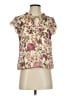 Tahari 100% Polyester Floral Ivory Short Sleeve Blouse Size XS - photo 1