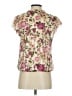 Tahari 100% Polyester Floral Ivory Short Sleeve Blouse Size XS - photo 2
