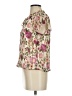 Tahari 100% Polyester Floral Ivory Short Sleeve Blouse Size XS - photo 5