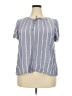 Como Blu 100% Rayon Gray Short Sleeve Blouse Size 2X - photo 1
