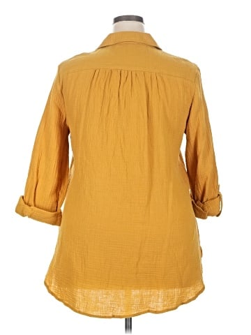 Cato 3/4 Sleeve Button-Down Shirt (view 2)
