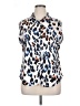 Unbranded Animal Print Blue Short Sleeve Blouse Size XL - photo 1