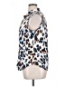 Unbranded Animal Print Blue Short Sleeve Blouse Size XL - photo 5