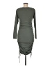 t.la Solid Gray Casual Dress Size M - photo 2