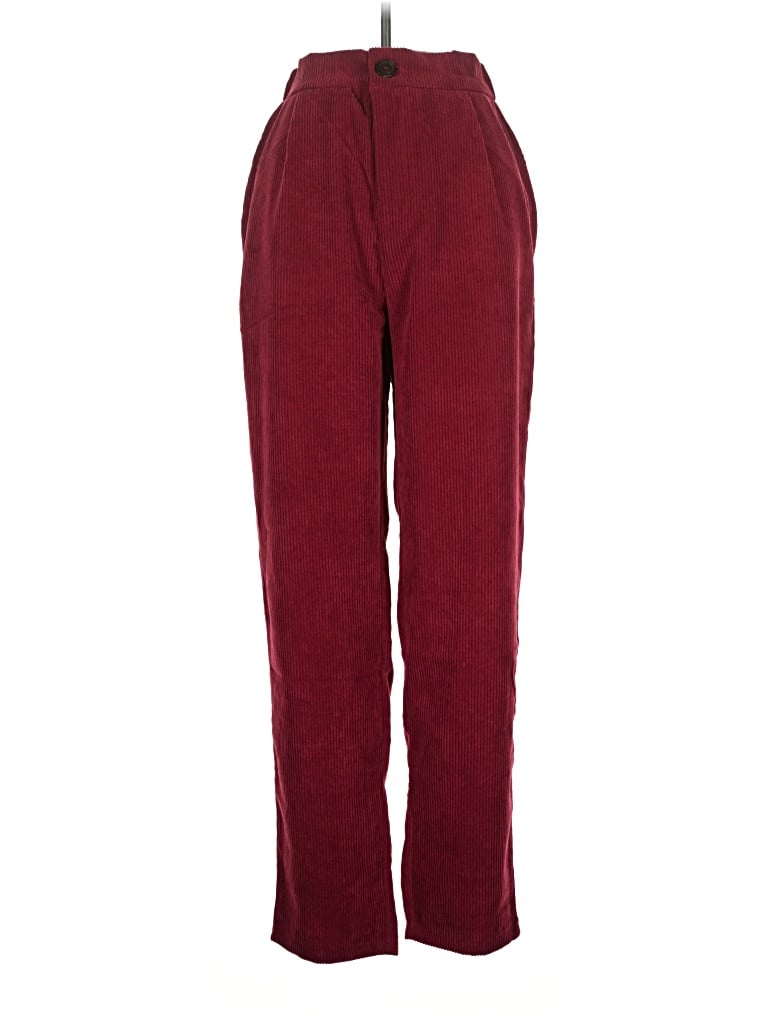 Pre-owned Zenana Casual Pants In Burgundy