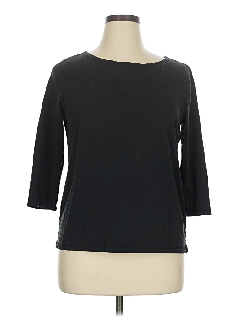 Pre-owned Talbots Outlet 3/4 Sleeve T-shirt In Black