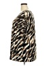 SJS Animal Print Brown Short Sleeve Blouse Size 2X - photo 5