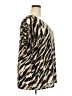 SJS Animal Print Brown Short Sleeve Blouse Size 2X - photo 4