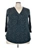 Beacon Polka Dots Teal 3/4 Sleeve Blouse Size XXL - photo 1