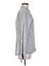 Be Cool Stripes Silver Long Sleeve Blouse Size M - photo 4
