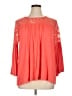Hannah Orange 3/4 Sleeve Blouse Size XL - photo 1