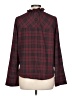 Thakoon Plaid Burgundy Long Sleeve Blouse Size 10 - photo 2