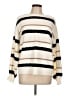 Unbranded 100% Acrylic Stripes Ivory Pullover Sweater Size L - photo 1