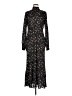 IRO 100% Polyester Animal Print Black Casual Dress Size EU (FR) 44 / US 12 - photo 1
