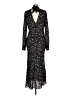 IRO 100% Polyester Animal Print Black Casual Dress Size EU (FR) 44 / US 12 - photo 2