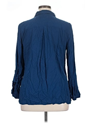 New Directions 3/4 Sleeve Button-Down Shirt (view 2)