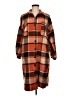 Unbranded 100% Polyester Plaid Orange Coat Size M - photo 1