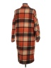 Unbranded 100% Polyester Plaid Orange Coat Size M - photo 2