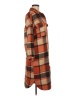Unbranded 100% Polyester Plaid Orange Coat Size M - photo 4