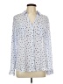 Candie's 100% Polyester Polka Dots Blue Long Sleeve Blouse Size L - photo 1