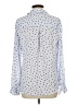 Candie's 100% Polyester Polka Dots Blue Long Sleeve Blouse Size L - photo 2