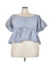 Old Navy 100% Cotton Blue Short Sleeve Blouse Size 3X - photo 1