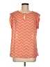 GNW 100% Polyester Orange Short Sleeve Blouse Size M - photo 1