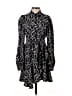 Express Animal Print Black Casual Dress Size XS - photo 1