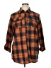 Unbranded Plaid Orange 3/4 Sleeve Blouse Size 1X - photo 1