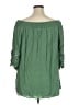 NY Collection Green 3/4 Sleeve Blouse Size 1X - photo 2