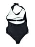 Unbranded Solid Black One Piece Swimsuit Size M - photo 2