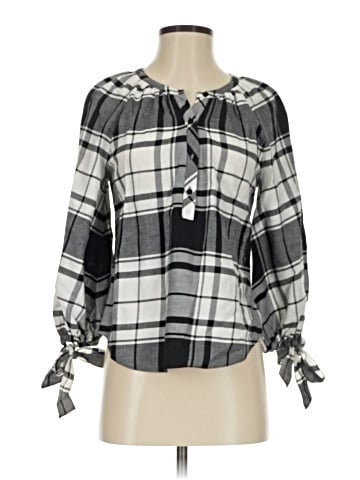 White House Black Market 3/4 Sleeve Blouse (view 1)