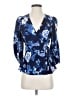 Gap 100% Viscose Blue 3/4 Sleeve Blouse Size XS - photo 1