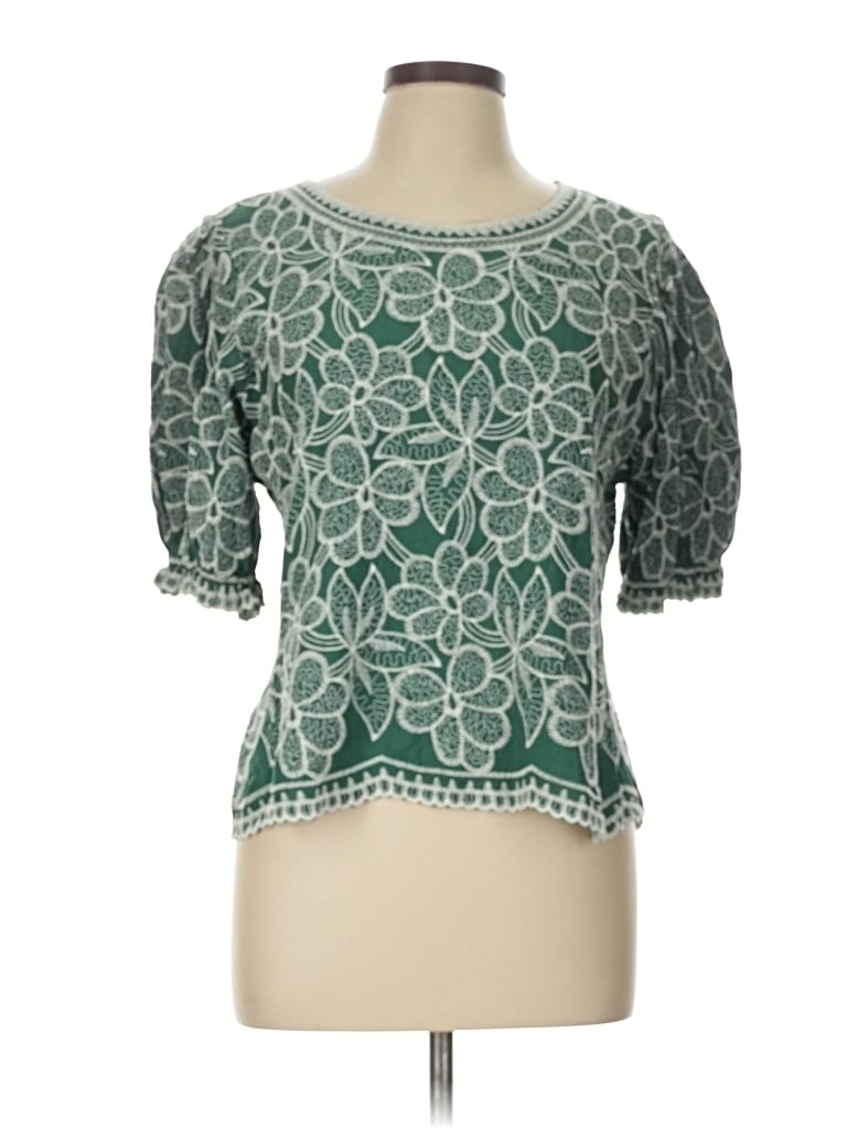 Pre-owned Solitaire 3/4 Sleeve T-shirt In Green